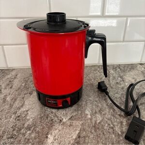 Vintage West Bend Hot Pot- Rare Red Color, 36 Ounce 3253- Hi / Lo Setting EUC
